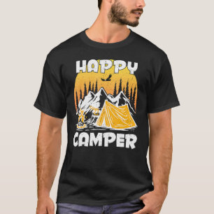 Camping Zelt Happy Camper Outdoor Aktivität Vintag T-Shirt