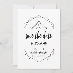 Camping-Zelt Outdoor-Hochzeit Termin merken Save The Date
