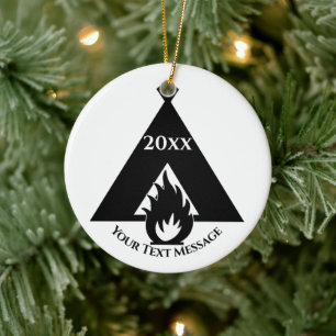 Camping Zelt Symbol Foto Weihnachten Keramik Ornament