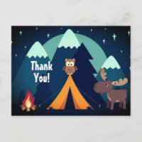 Camping, Zelt, Waldtiere Berge Danke
