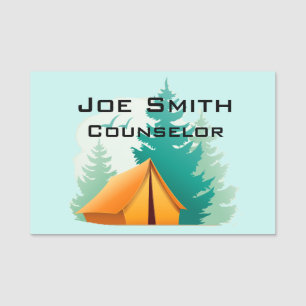 Camping Zent Woods Design Name Tag Namensschild