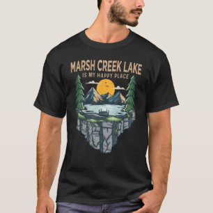 Camping zum Angeln mein glücklicher Ort Marsh Crem T-Shirt
