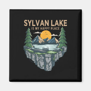 Camping zum Angeln - Mein glücklicher Ort Sylvan L Magnet