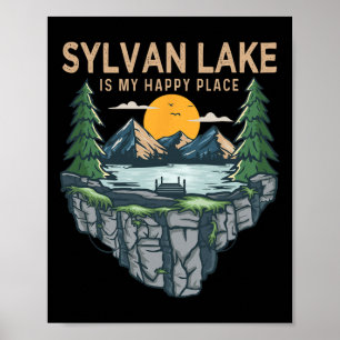 Camping zum Angeln - Mein glücklicher Ort Sylvan L Poster