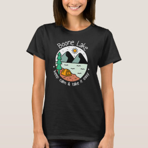 Camping zum Angeln Nimm es Easy Boone Lake T-Shirt