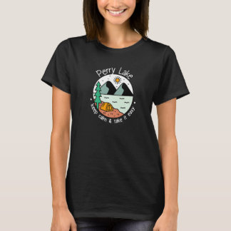 Camping zum Angeln Nimm es Easy Perry Lake T-Shirt