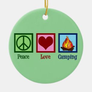 Camping zur Liebe des Friedens Keramik Ornament