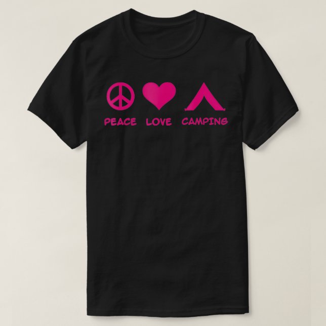 Camping zur Liebe des Friedens T-Shirt (Design vorne)