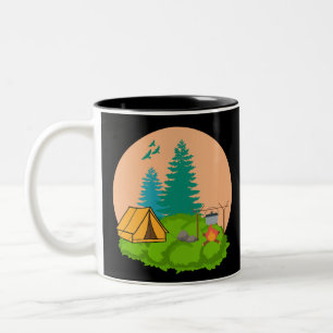 Camping Zweifarbige Tasse