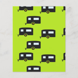 Campinganhänger auf grün