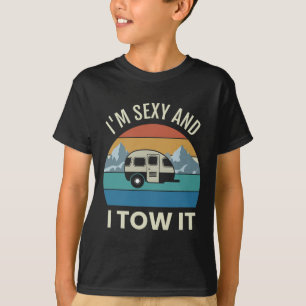 Campinganhänger Camping Vintage Y und ich ziehe es T-Shirt