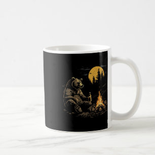 Campingbär trinkt Bier Wandern Natur Lustig Gri Kaffeetasse