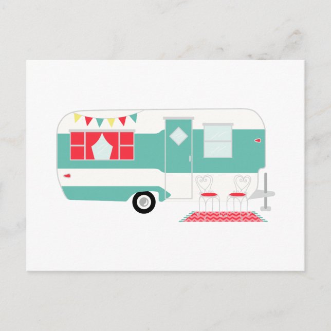 Campingbus Postkarte (Vorderseite)