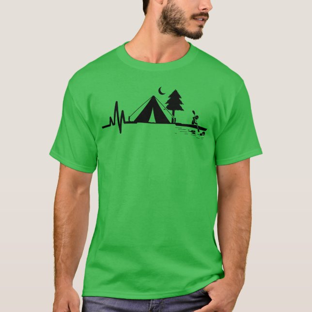 Campingent Kayak Heartbeat Lifeline girl T-Shirt (Vorderseite)