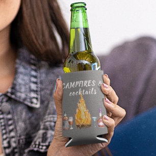 Campingfeuer und Cocktails Camping trinken Dosenkühler