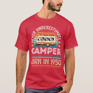Campingliebhaber geboren 1950 70. Geburtstag Campi T-Shirt