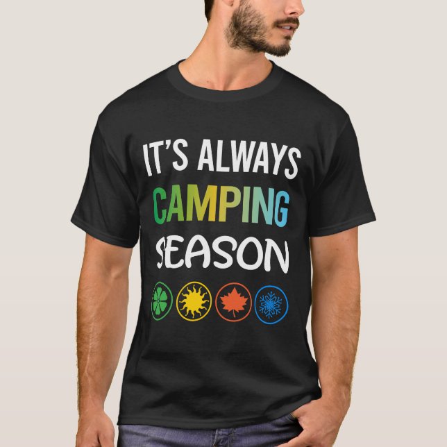 Campingplatz Funny Season Camping T-Shirt (Vorderseite)
