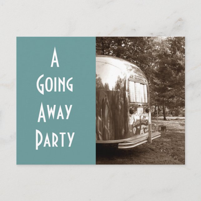 Campingplatz Postcard Vintage weg Postkarte (Vorderseite)