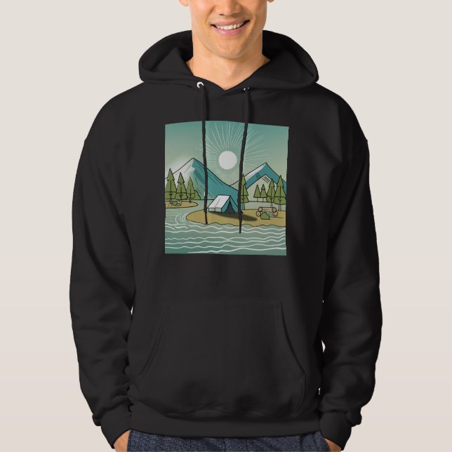 Campingplatz Serene Hoodie (Vorderseite)