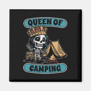 Campingplatz Skelett Zelt Zelt - Lagerfeuer Königi Magnet