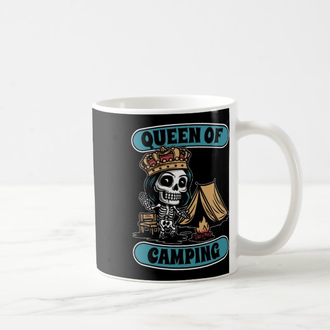 Campingplatz Skelett Zeltplatz Zelt - Lagerfeuer K Kaffeetasse (Rechts)