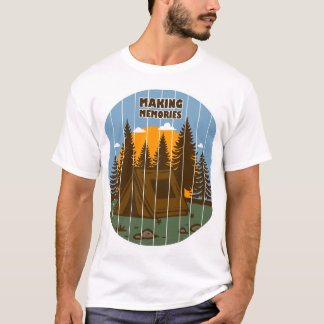 Campingplatz-Zelt-Sonnenuntergang Erinnerungen sch T-Shirt