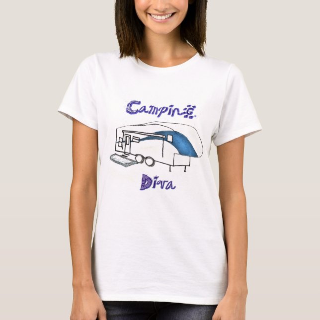 Campings-Diva T-Shirt (Vorderseite)