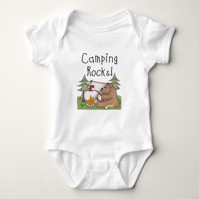 Campings-Felsen Baby Strampler (Vorderseite)