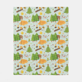 Campings-Muster Fleecedecke