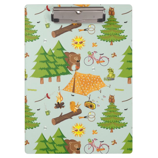 Campings-Muster Klemmbrett (Vorderseite)