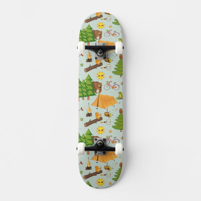 Campings-Muster Skateboard (Vorderseite)