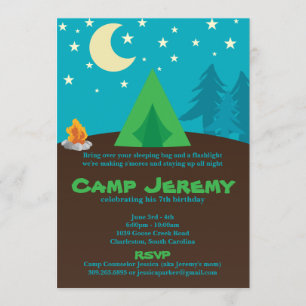 Campings-Party Einladung