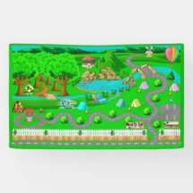 Campingwege für Autos 3x5 Banner