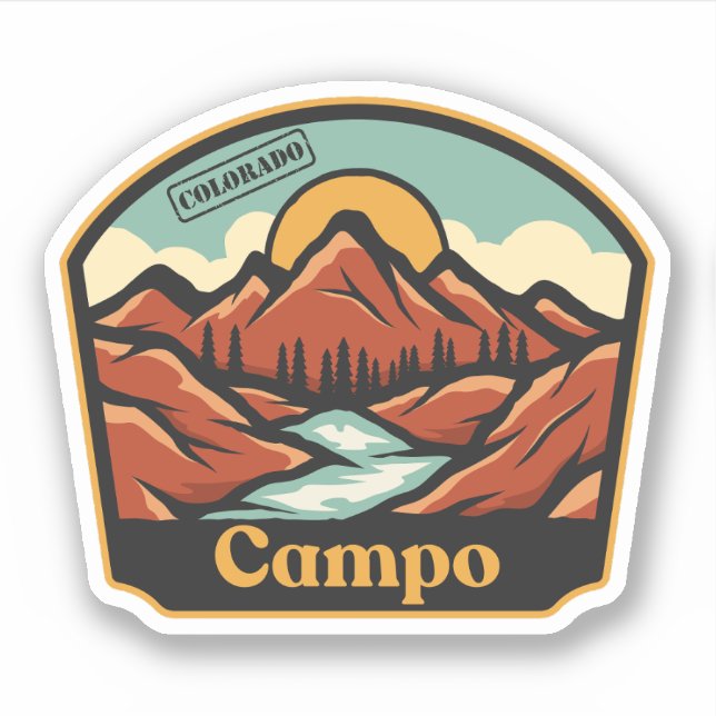 Campo, Colorado Aufkleber (Vorderseite)