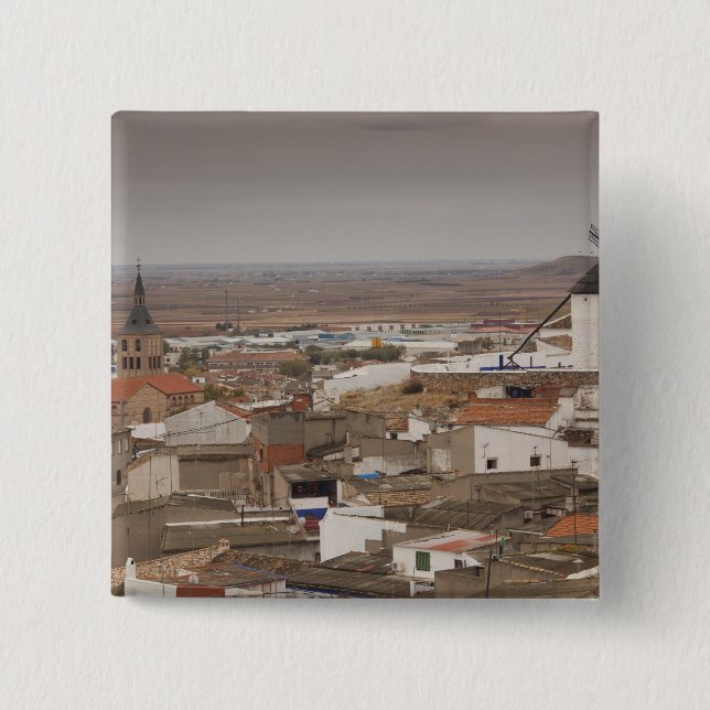 Campo de Criptana, antike Windmühlen von La Mancha Button (Vorderseite)