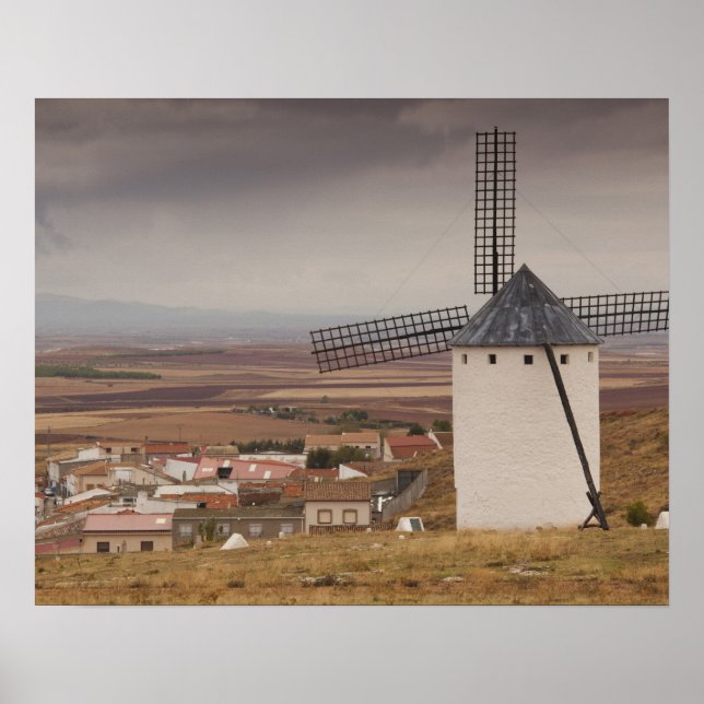 Campo de Criptana, antike Windmühlen von La Mancha Poster (Vorne)