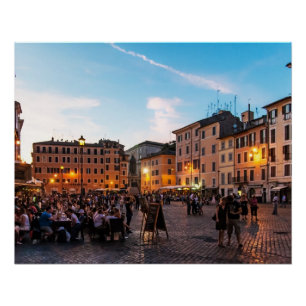 Campo de Fiori Rom perfekter Sonnenuntergang Poster