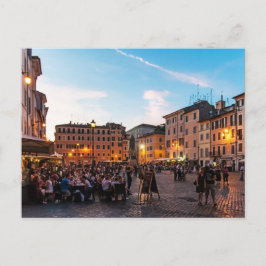 Campo de' Fiori Rom Postkarte | Sonnenuntergang