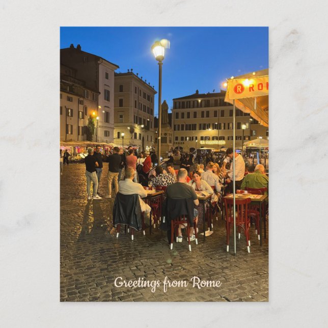 Campo di Fiore, Rom, Italien Design Postkarte (Vorderseite)