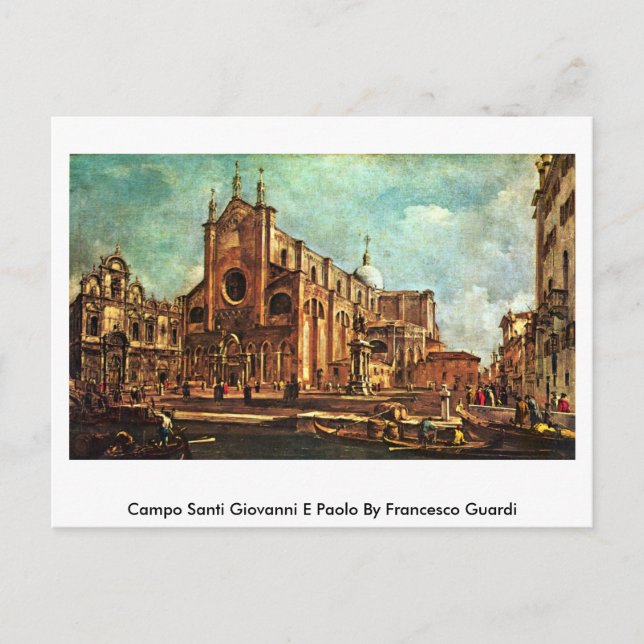 Campo Santi Giovanni E Paolo von Francesco Guardi Postkarte (Vorderseite)