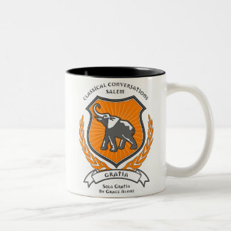 Campus cm Salem Gratia - Wappen-Kaffee-Tasse Zweifarbige Tasse