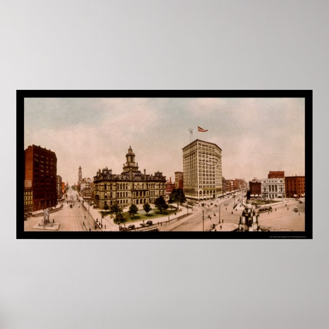 Campus Martius in Detroit, MI 1900 Poster (Vorne)