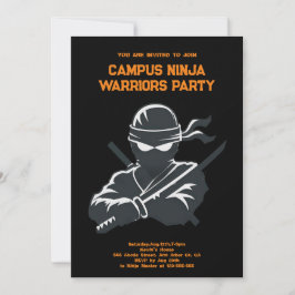 Campus Ninja Fun cipher fraternit Einladungskarte