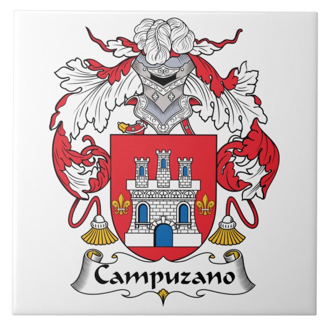 Campuzano Familienwappen Fliese (Vorderseite)