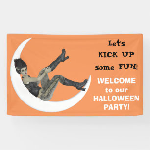 Campy Frankenstein Mama Halloween-Party Banner