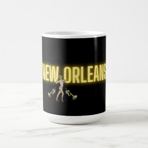 Campy Neon New Orleans & Vintage Schönheit Kaffeetasse