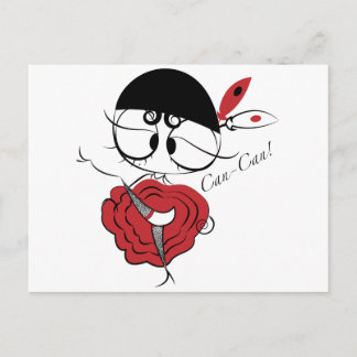 Can-Can-Tänzerin Postkarte