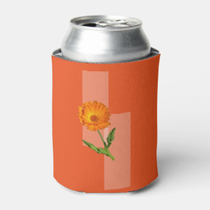 Can Cooler - Calendula auf orangefarbenem Hintergr Dosenkühler