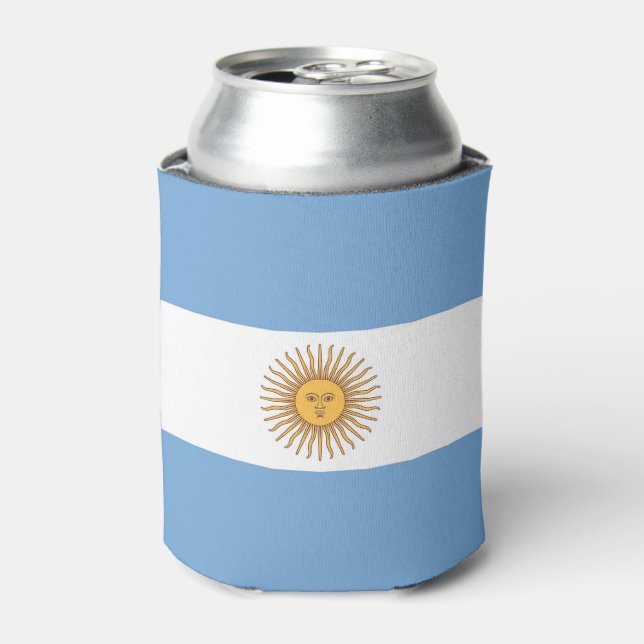 Can Cooler mit der Flagge Argentiniens Dosenkühler (Kanne Vorderseite)