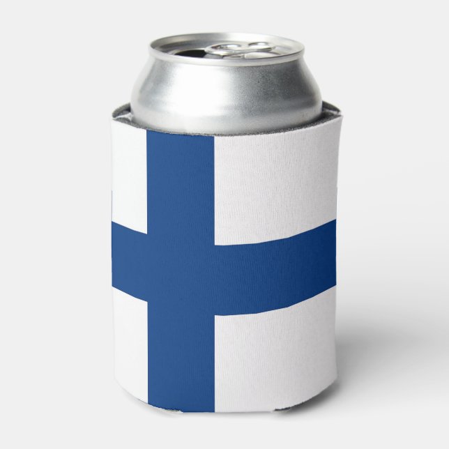 Can Cooler mit der Flagge Finnlands Dosenkühler (Kanne Vorderseite)